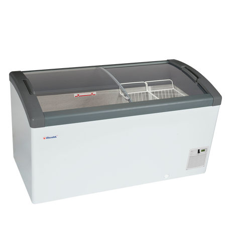 Elcold Sliding Curved Glass Lid Chest Freezer - FOCUS 131 (ECO DESIGN) Display Chest Freezers Elcold   