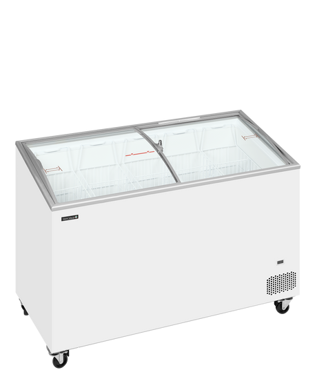 Tefcold Sliding Curved Glass Lid Chest Freezer - IC401SCEB Ice Cream Display Freezers Tefcold