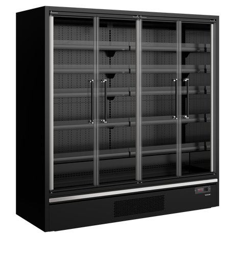 Tefcold Multideck With Doors - Galaxy+ GP20FGD Black  Tefcold   