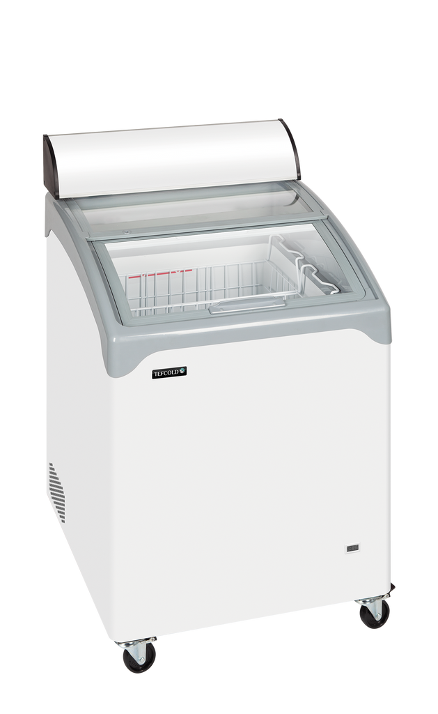 Tefcold Sliding Curved Glass Lid Chest Freezer - NIC101CP  Tefcold   