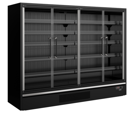 Tefcold Multideck With Doors - Galaxy+ GP26FGD Black  Tefcold   