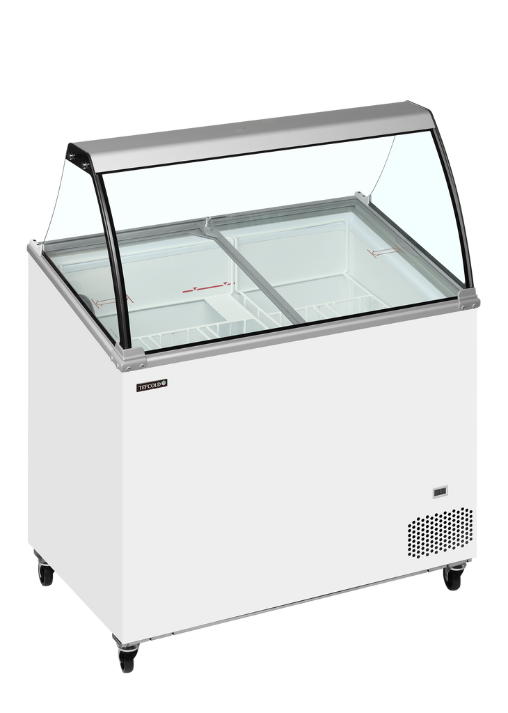 Tefcold Scoop Ice Cream Display - IC301SCE + CANOPY Ice Cream Display Freezers Tefcold