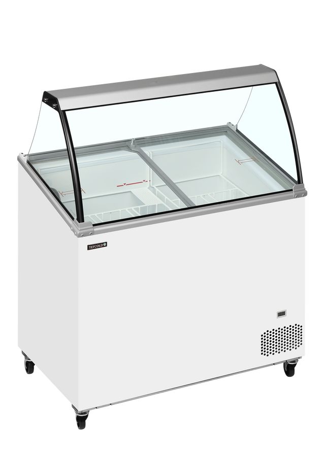 Tefcold Scoop Ice Cream Display - IC301SCE + CANOPY Ice Cream Display Freezers Tefcold