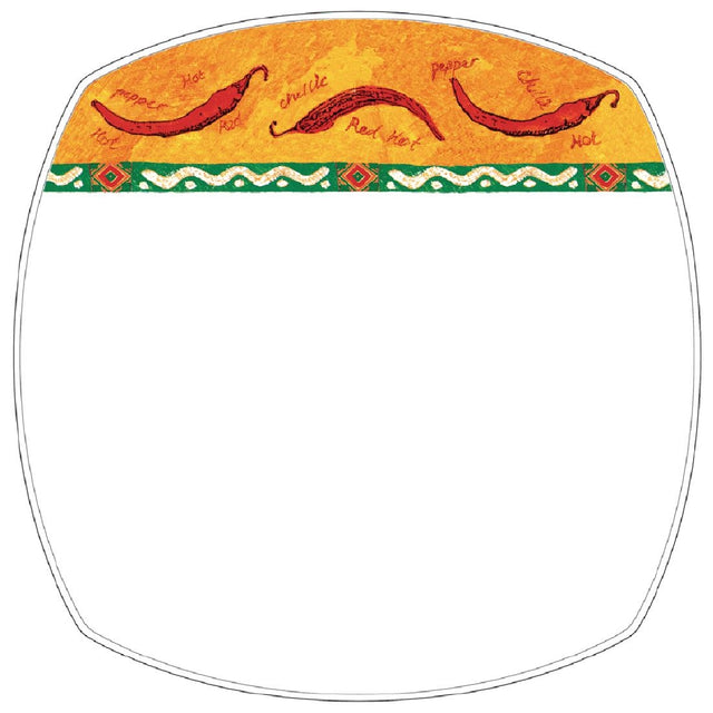 Churchill Salsa Square Plates 254mm (Pack of 12) - CA603 Plates Churchill