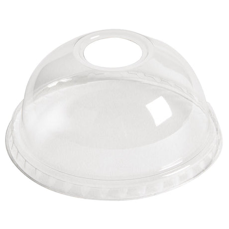 Clear rPET Dome Lid with Hole 95mm (Pack of 800) - FT997 Plastic Drinkware SolutionWare   