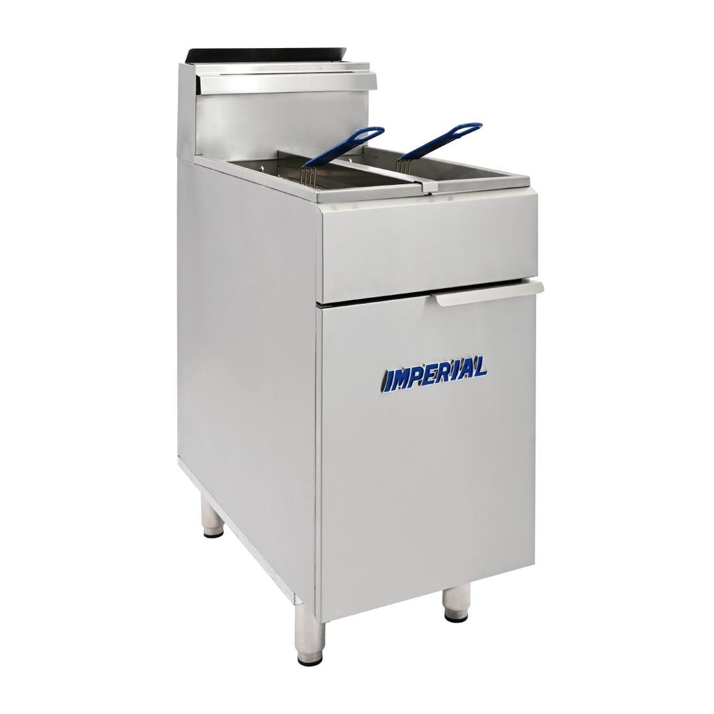 Imperial Twin Tank Twin Basket Free Standing Natural Gas Fryer IFS-2525 - CB098-N Freestanding Gas Fyers Imperial
