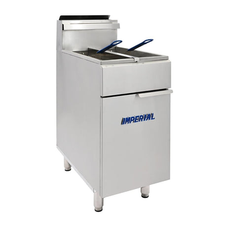 Imperial Twin Tank Twin Basket Free Standing Natural Gas Fryer IFS-2525 - CB098-N Freestanding Gas Fyers Imperial