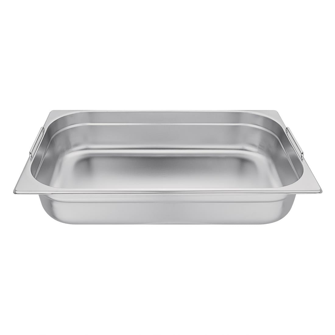 Vogue Stainless Steel 1/1 Gastronorm Tray With Handles 100mm - CB179  Vogue   