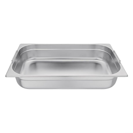 Vogue Stainless Steel 1/1 Gastronorm Tray With Handles 100mm - CB179  Vogue   