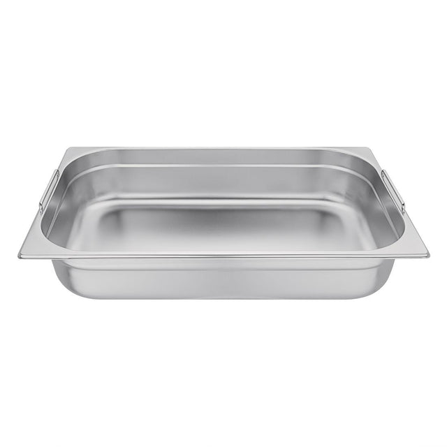Vogue Stainless Steel 1/1 Gastronorm Tray With Handles 100mm - CB179  Vogue   