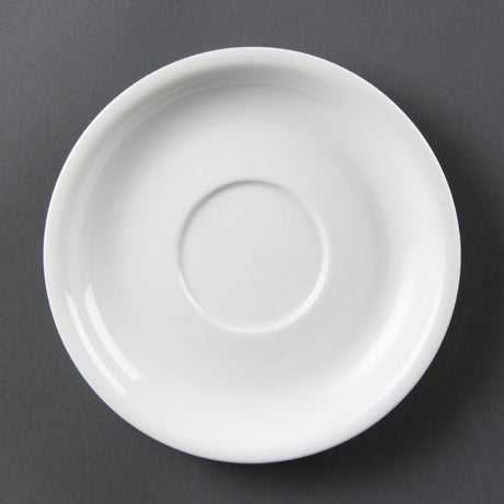 Olympia Whiteware Cappuccino Saucers 160mm (Pack of 12) - CB463 Olympia Crockery Olympia   