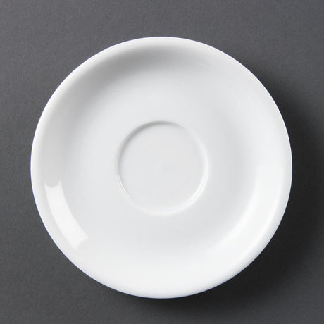 Olympia Whiteware Cappuccino Saucers (Pack of 12) - CB470 Olympia Crockery Olympia   