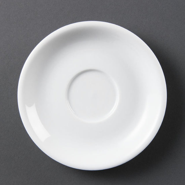 Olympia Whiteware Cappuccino Saucers (Pack of 12) - CB470 Olympia Crockery Olympia   