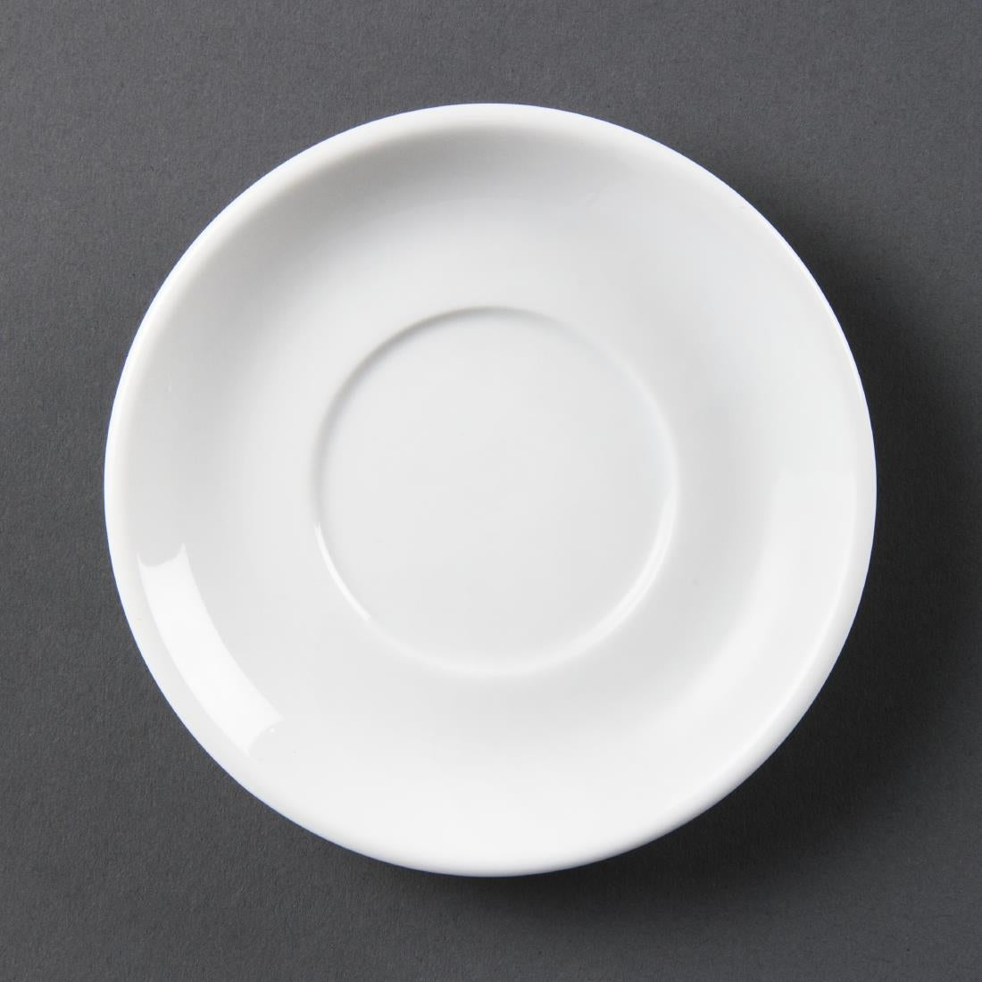 Olympia Whiteware Stacking Espresso Saucers (Pack of 12) - CB472 Olympia Crockery Olympia   