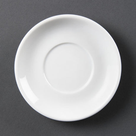 Olympia Whiteware Stacking Espresso Saucers (Pack of 12) - CB472 Olympia Crockery Olympia   