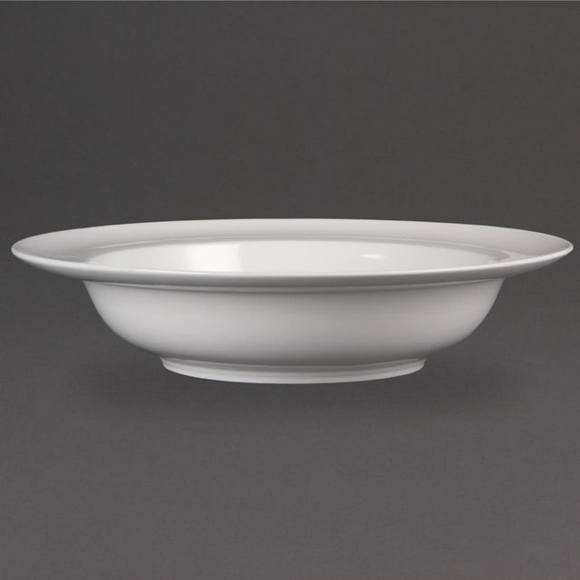 Olympia Whiteware Wide Rim Bowls 228mm 710ml/25oz (Pack of 4) - CB694 Bowls Olympia