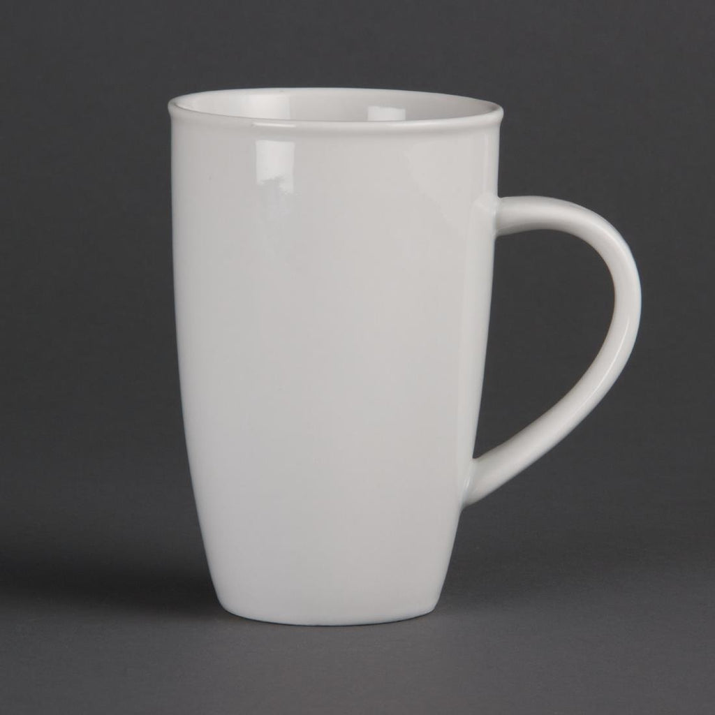 Olympia Whiteware Latte Mugs 400ml 14oz (Pack of 6) - CB700 Olympia Crockery Olympia   