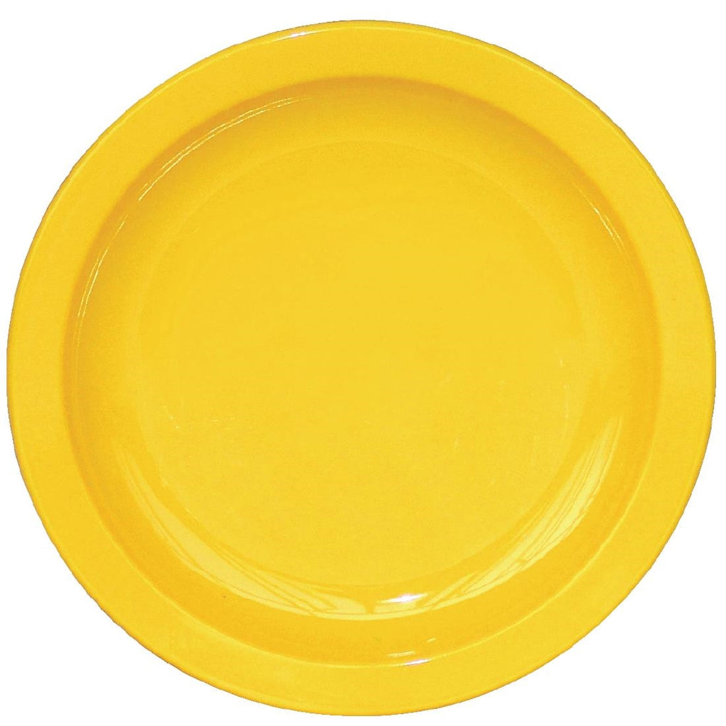 Olympia Kristallon Polycarbonate Plates Yellow 174mm (Pack of 12) - CB763 Plates Olympia
