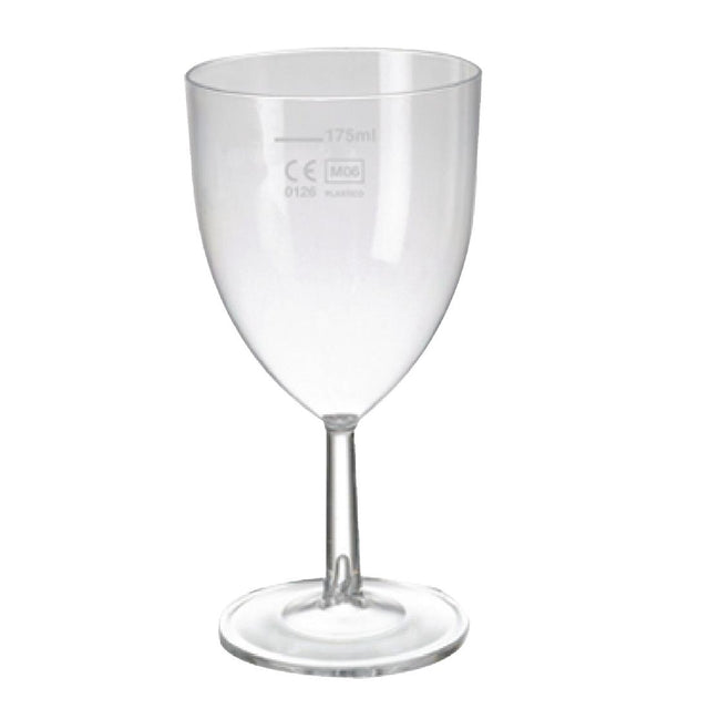 eGreen Polystyrene Wine Glasses 200ml UKCA CE Marked at 175ml (Pack of 48) - CB876 Plastic Drinkware eGreen   
