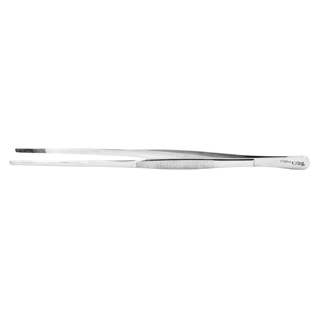 Stainless Steel Round Tip Tweezer Tongs 300mm - CC164  Clifton Food Range   