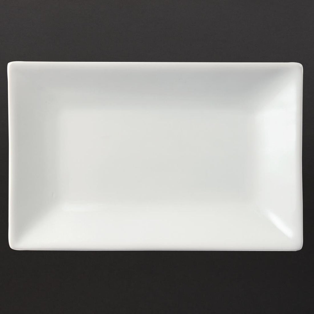 Olympia Whiteware Serving Rectangular Platters 200x 130mm (Pack of 6) - CC893 Olympia Crockery Olympia   