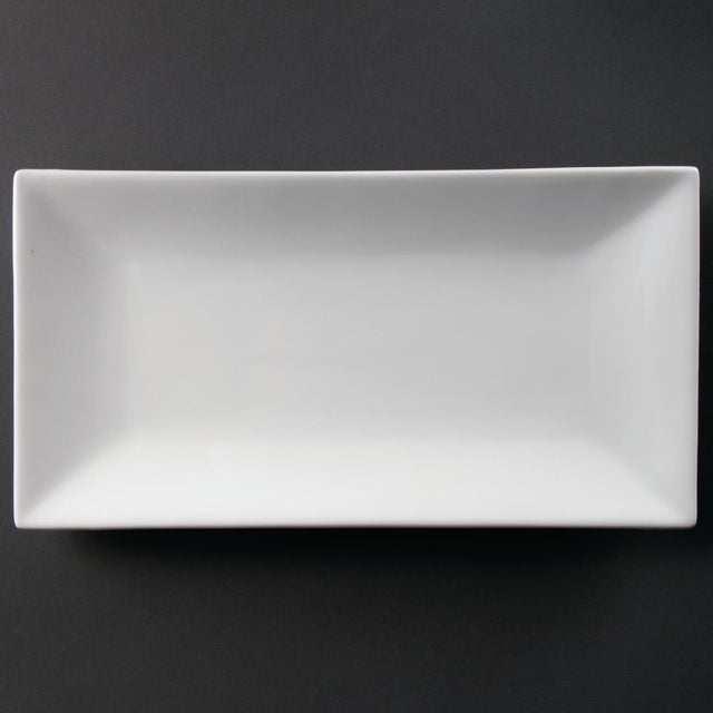 Olympia Whiteware Serving Rectangular Platter 380mm - CC896 Olympia Crockery Olympia   