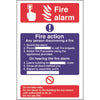 Vogue Fire Alarm / Fire Action Sign Self Adhesive - CC926  Vogue   