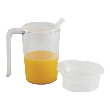 Clear Mug with Handle & 2 lids - CC975 Jugs, Pitchers, Decanters & Carafes Able2   