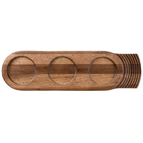 Churchill Single Handled Large Wooden Boards 480mm (Pack of 4) - CD143 Churchill Art de Cuisine Churchill   