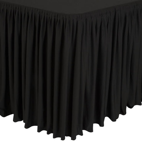 Table Top Black Cover & Skirting - Plisse Style - CD397  Dena   