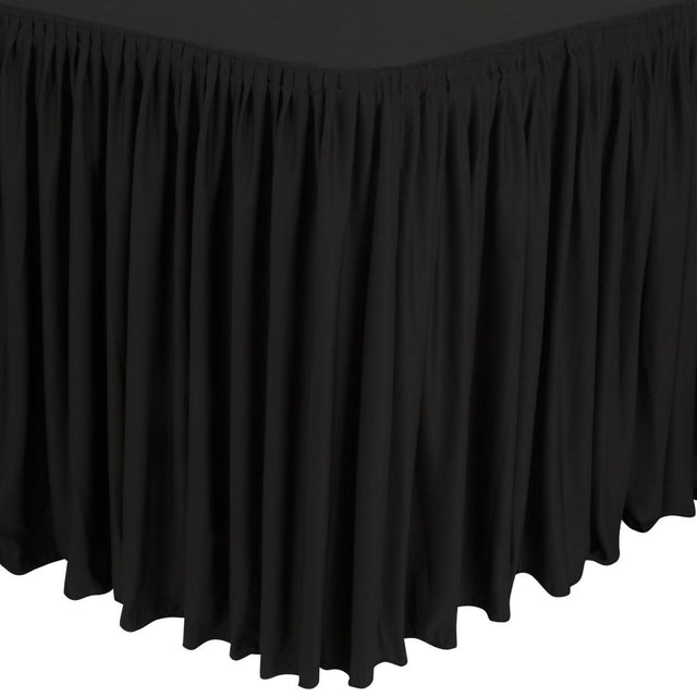 Table Top Black Cover & Skirting - Plisse Style - CD397  Dena   