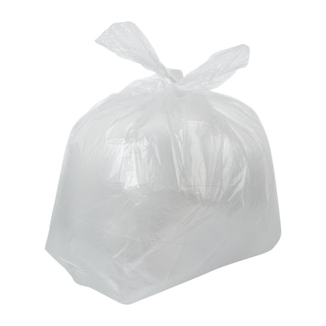 Jantex Light Duty Recycled Bin Bag 10kg 80ltr Clear (Pack of 200) - CH158  Jantex   