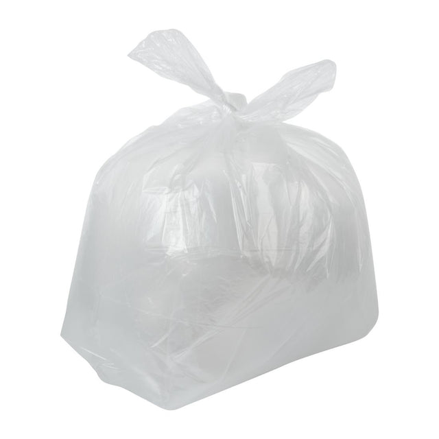 Jantex Light Duty Recycled Bin Bag 10kg 80ltr Clear (Pack of 200) - CH158  Jantex   