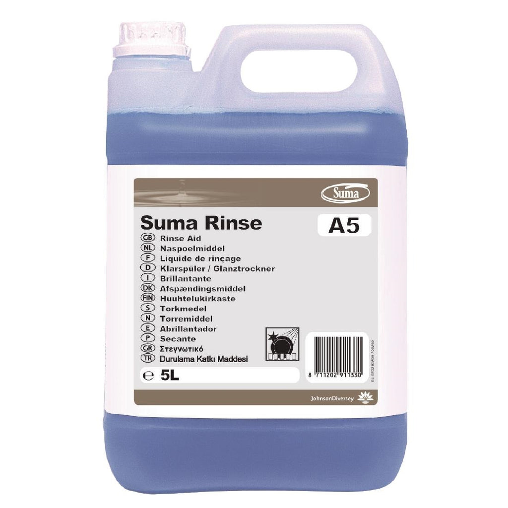 Suma A5 Warewasher Rinse Aid Concentrate 5Ltr (2 Pack) - CD768  Diversey   