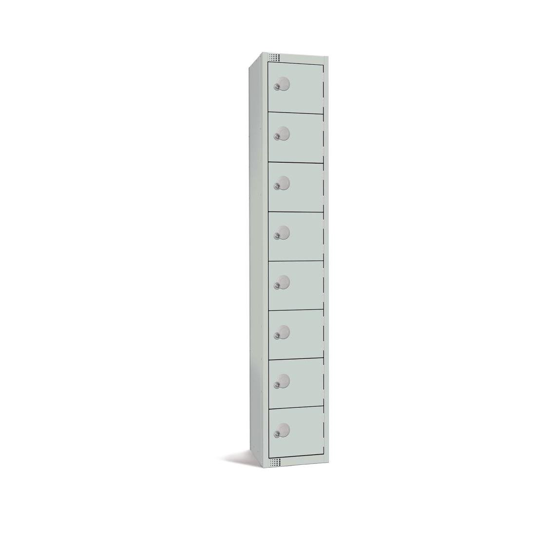 Elite Eight Door Camlock Locker Grey - CE105-C Steel Lockers 450mm Deep Elite Lockers   