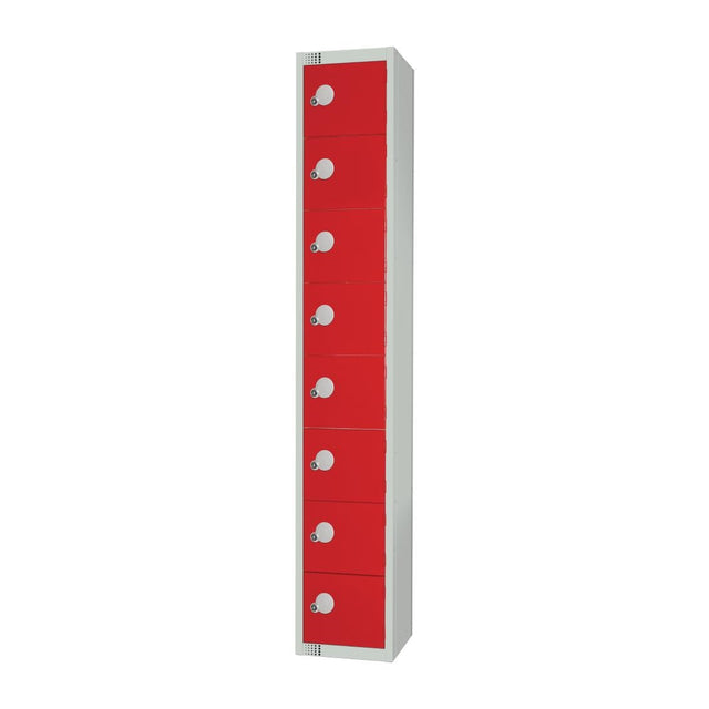 Elite Eight Door Manual Combination Locker Locker Red - CE108-CL Steel Lockers 450mm Deep Elite Lockers   