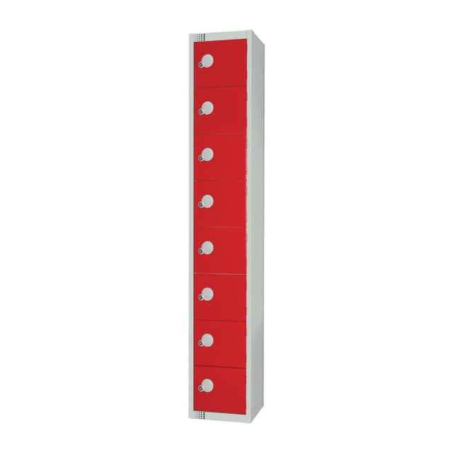 Elite Eight Door Padlock Locker Red - CE108-P Steel Lockers 450mm Deep Elite Lockers   