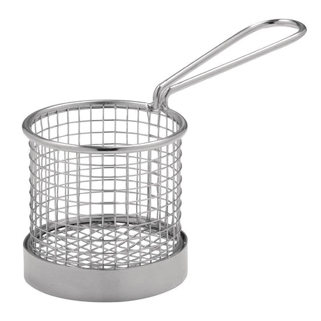 Olympia Chip Basket Round with Handle 80mm - CE148  Olympia   