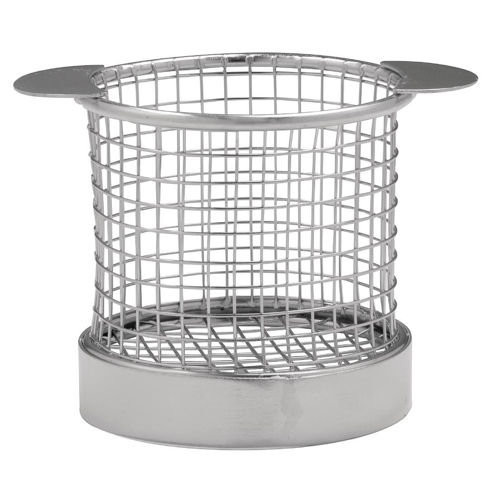 Olympia Chip basket Round with Ears 80mm - CE149  Olympia   