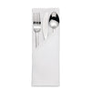 Mitre Luxury Satin Band Napkins Cotton White (Pack of 10) - HB559  Mitre Luxury   