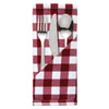 Gingham Polyester Napkins Red Check (Pack of 10) - HB580  Mitre Comfort   