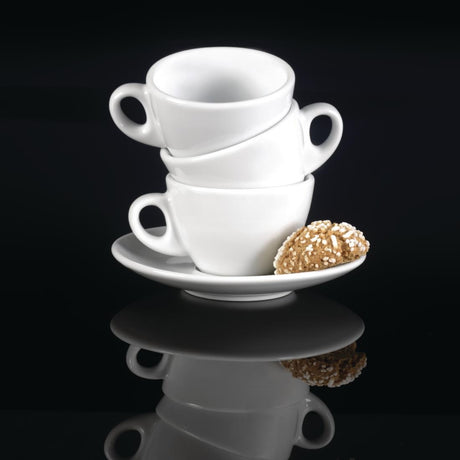Churchill Art de Cuisine Menu Porcelain Cappuccino Cups 341ml (Pack of 6) - DL397 Cups and Mugs Churchill