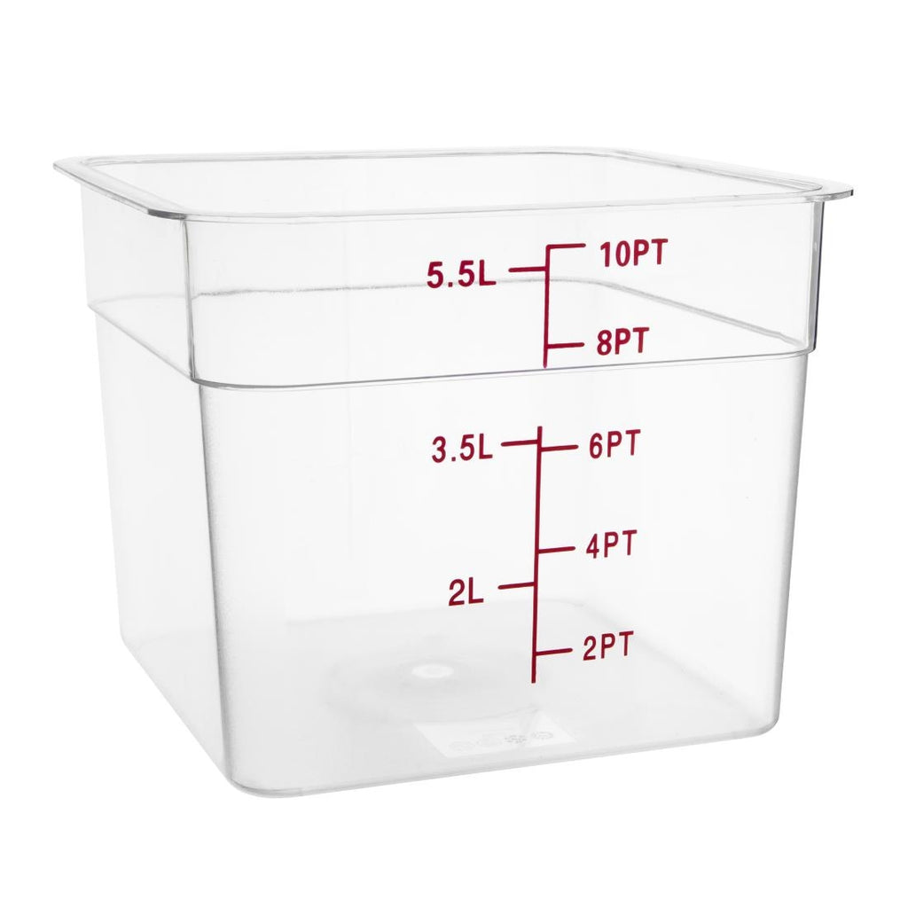 Hygiplas Polycarbonate Square Storage Container 5.5Ltr - CF022  Hygiplas   