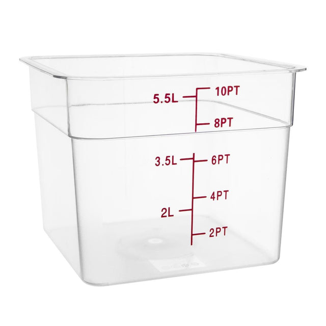 Hygiplas Polycarbonate Square Storage Container 5.5Ltr - CF022  Hygiplas   