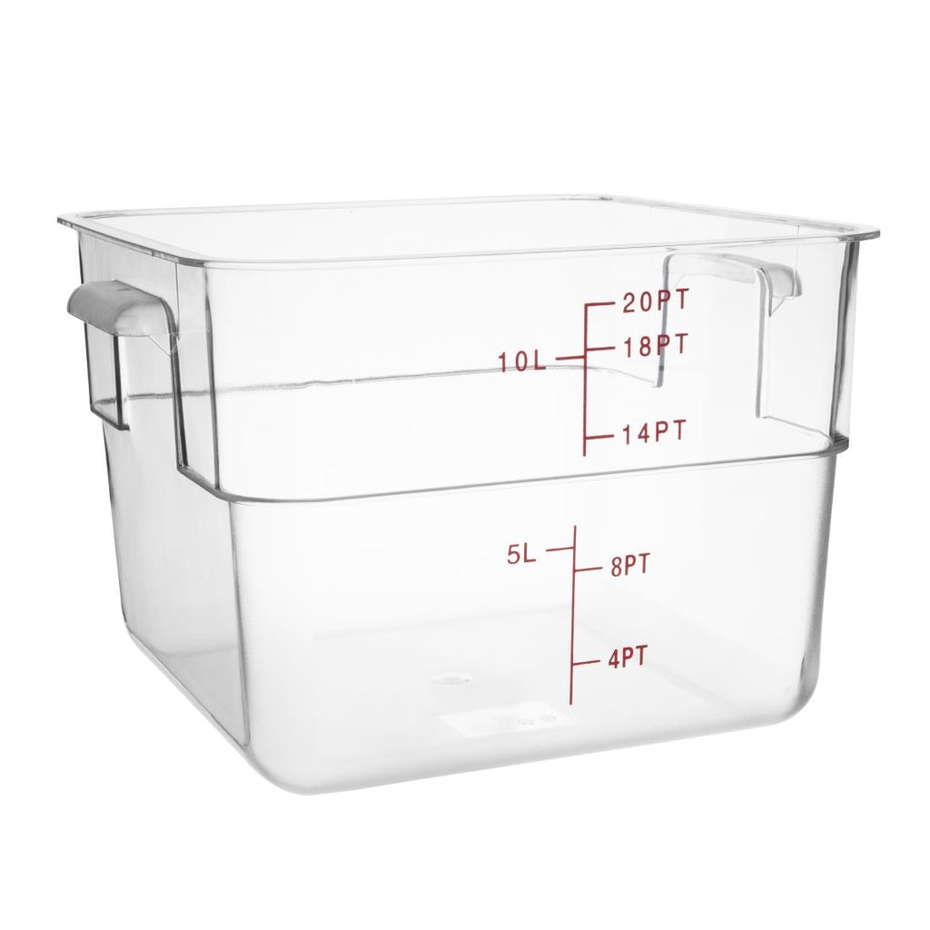 Hygiplas Polycarbonate Square Storage Container 10Ltr - CF024  Hygiplas   