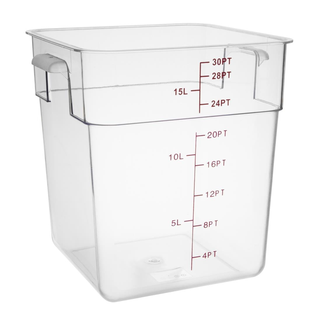 Hygiplas Polycarbonate Square Storage Container 15Ltr - CF025  Hygiplas   