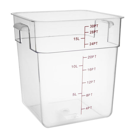 Hygiplas Polycarbonate Square Storage Container 15Ltr - CF025  Hygiplas   