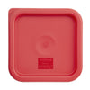 Hygiplas Square Food Storage Container Lid Red Small - CF040  Hygiplas   