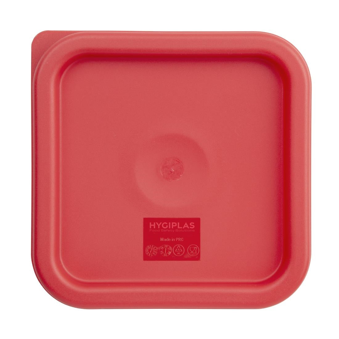Hygiplas Square Food Storage Container Lid Red Small - CF040  Hygiplas   