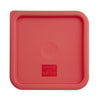 Hygiplas Square Food Storage Container Lid Red Medium - CF041  Hygiplas   